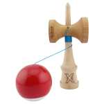 Kendama Flippy Profesionala Big Cups V2 din Lemn 18 cm Rosu Alb - imagine 3