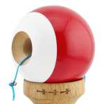 Kendama Flippy Profesionala Big Cups V2 din Lemn 18 cm Rosu Alb - imagine 9