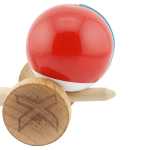 Kendama Flippy Profesionala Big Cups V2 din Lemn 18 cm Rosu Alb - imagine 5