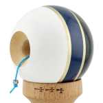 Kendama ROYAL SPIKE Originala Profesionala Big Cups V2 Super Sticky cu Cupe Mari Rulment Metalic din lemn 18 cm Ata 55 cm Negru Dark Blue Gold Alb - imagine 6