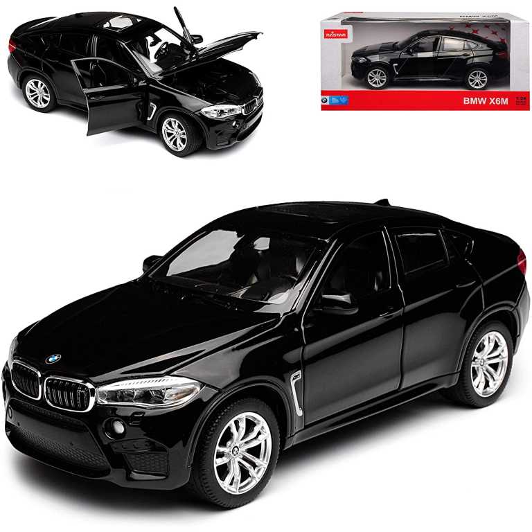 Macheta Rastar BMW X6M 2018 1:24 negru replica metal die-cast