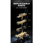 Mechanical Wolf Caine robot set constructie 826 piese LeYI 66073 - imagine 9