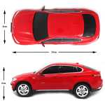 Macheta Rastar BMW X6M 2018 1:24 rosu replica metal die-cast - imagine 4