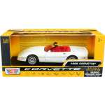 Macheta Motor Max Chevrolet Corvette 1986 1:24 alb replica metal die-cast - imagine 2