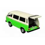 Macheta Motor Max Volkswagen Type 2 (T3) 1:24 verde metal die-cast - imagine 5