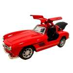 Macheta metal Mercedes clasica rosie 1:43 cu sunete si lumini