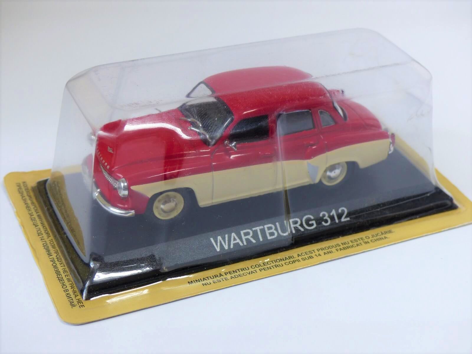 WhatsApp Image 2026-01-05 at 21.22.52 (4) Macheta Wartburg 312 – Macheta metal Colectie rosu cu crem 1:43