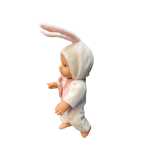 Papusa bebelus animalut iepuras 17 cm din plastic cauciucat - imagine 3