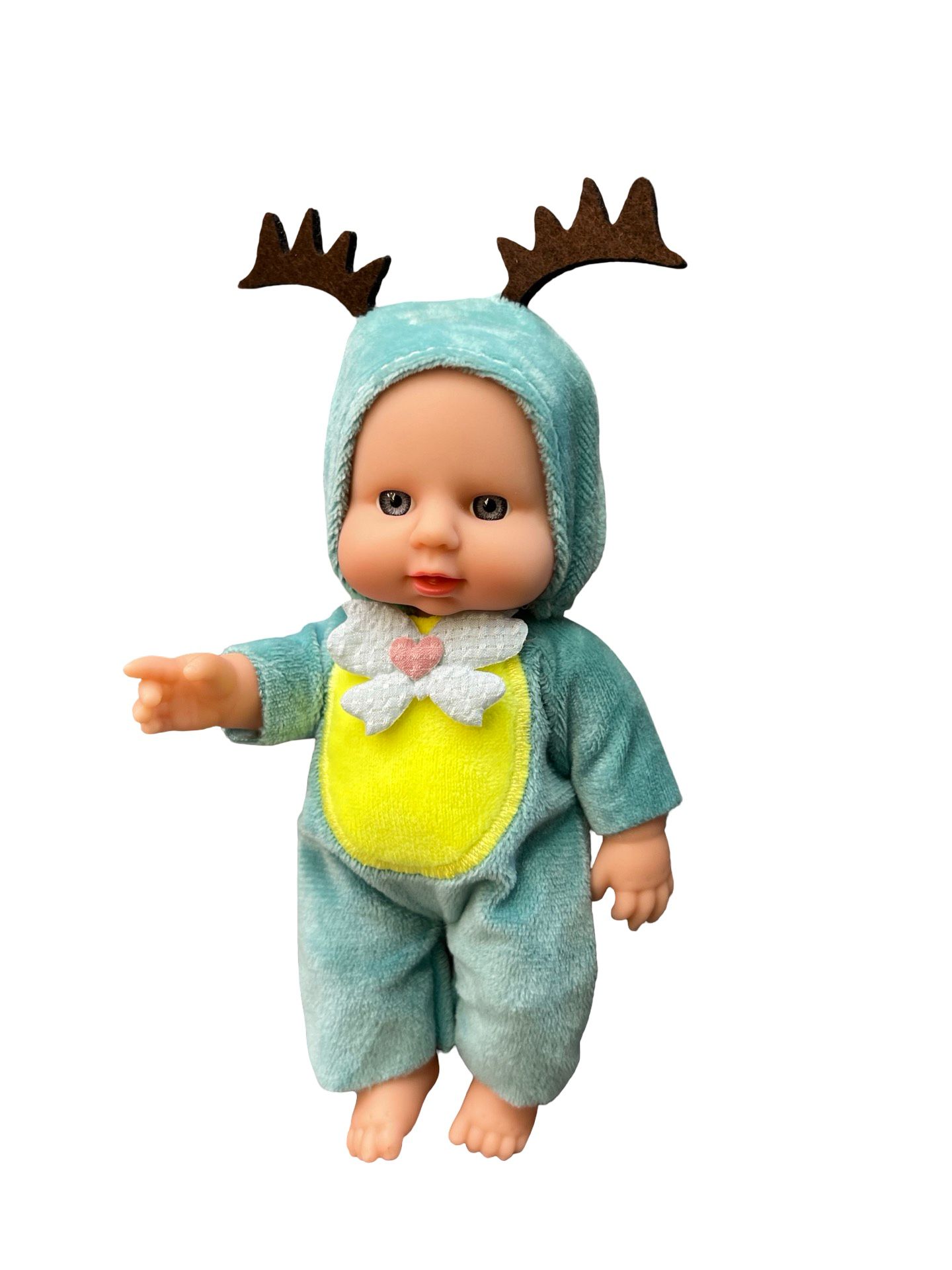 Papusa bebelus animalut cerb 17 cm din plastic cauciucat Papusa bebelus animalut cerb 17 cm din plastic cauciucat