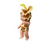 Papusa bebelus animalut girafa 17 cm din plastic cauciucat - imagine 2