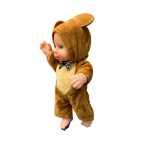 Papusa bebelus animalut ursulet 17 cm din plastic cauciucat - imagine 2
