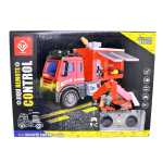 Camion pompieri cu telecomanda si blocuri de construit JIQU RC Fire Truck lumini si control radio - imagine 2