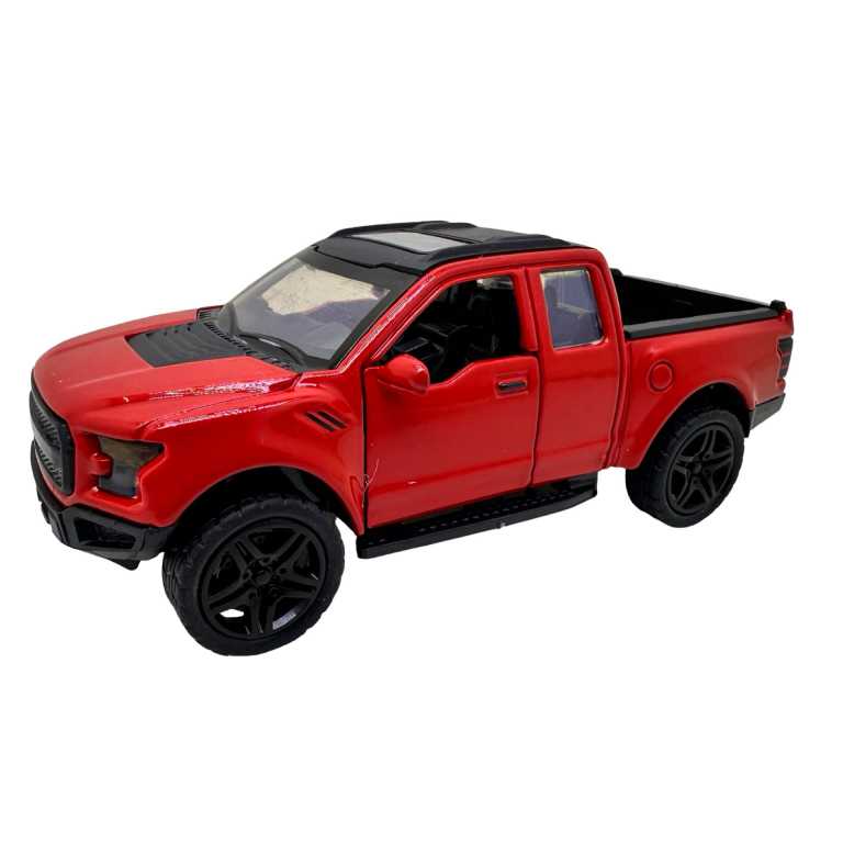 Macheta Ford F150 pickup rosie replica metal usi deschise