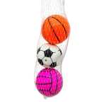 Set 3 mingi colorate din cauciuc 7 cm in plasa diverse modele - imagine 3