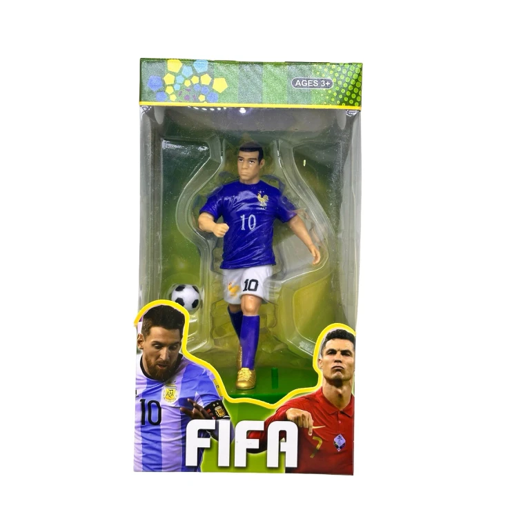 Figurina fotbalist 16 cm echipament alb albastru MBappe