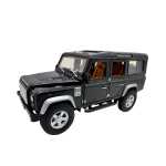 Macheta Land Rover Defender negru 1:32 cu sunet lumini usi si capote deschise
