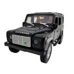 Macheta Land Rover Defender negru 1:32 cu sunet lumini usi si capote deschise - imagine 4