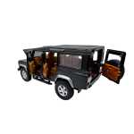 Macheta Land Rover Defender negru 1:32 cu sunet lumini usi si capote deschise - imagine 7