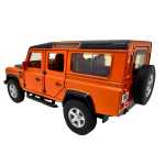 Macheta Land Rover Defender portocaliu 110 1:32 lumini si sunete usi capota deschise - imagine 4