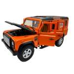 Macheta Land Rover Defender portocaliu 110 1:32 lumini si sunete usi capota deschise - imagine 5