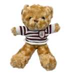 Urs de plus cu pulover dungi bej 28 cm