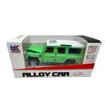 Macheta Land Rover Defender 110 verde 1:32 replica metal lumini si sunete usi capota deschise