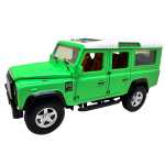 Macheta Land Rover Defender 110 verde 1:32 replica metal lumini si sunete usi capota deschise - imagine 4