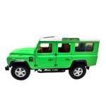 Macheta Land Rover Defender 110 verde 1:32 replica metal lumini si sunete usi capota deschise - imagine 6