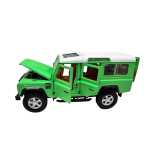 Macheta Land Rover Defender 110 verde 1:32 replica metal lumini si sunete usi capota deschise - imagine 7