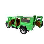 Macheta Land Rover Defender 110 verde 1:32 replica metal lumini si sunete usi capota deschise - imagine 8