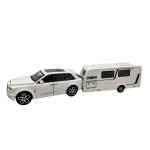 Macheta Rolls Royce Cullinan alb cu rulota scara 1:20 cu sunete lumini deschide usile si capotele - imagine 3