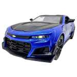 Macheta Chevrolet Camaro albastru 1:24 cu sunet lumini deschide usile si capotele - imagine 4