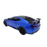 Macheta Chevrolet Camaro albastru 1:24 cu sunet lumini deschide usile si capotele - imagine 7