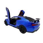 Macheta Chevrolet Camaro albastru 1:24 cu sunet lumini deschide usile si capotele - imagine 8