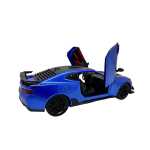 Macheta Chevrolet Camaro albastru 1:24 cu sunet lumini deschide usile si capotele - imagine 11