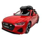 Macheta Audi RS6 rosu 1:32 cu portbagaj sunete lumini deschide usile si capotele - imagine 5