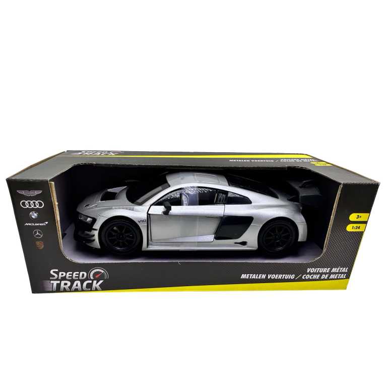 Macheta Audi R8 gri 1:24 deschide usile MotorMax