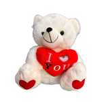 Urs de plus cu inima I love you alb 32 cm - imagine 2