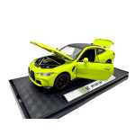 Macheta BMW M4 Coupe culoarea galben Sao Paulo Yellow 1:32 metal lumini si sunete - imagine 4