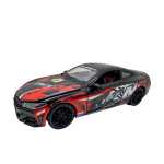 Macheta BMW M4 Racing rosu 1:24 metal pull back lumini si sunete