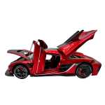 Macheta Koenigsegg Jesko rosu 1:24 cu sunete lumini deschide usile si capotele - imagine 13