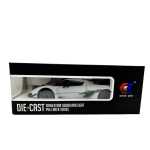 Macheta Koenigsegg Jesko alba 1:24 cu sunete lumini deschide usile si capotele - imagine 3