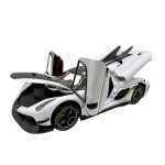 Macheta Koenigsegg Jesko alba 1:24 cu sunete lumini deschide usile si capotele - imagine 12