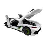 Macheta Koenigsegg Jesko alba 1:24 cu sunete lumini deschide usile si capotele - imagine 10