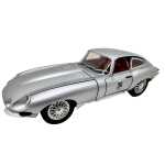 Macheta Jaguar argintiu 1:24 cu sunete si lumini deschide usile si capotele