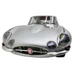 Macheta Jaguar E-type coupe argintiu 1:24 cu sunete si lumini deschide usile si capotele - imagine 10