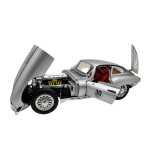 Macheta Jaguar E-type coupe argintiu 1:24 cu sunete si lumini deschide usile si capotele - imagine 9