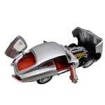 Macheta Jaguar E-type coupe argintiu 1:24 cu sunete si lumini deschide usile si capotele - imagine 11
