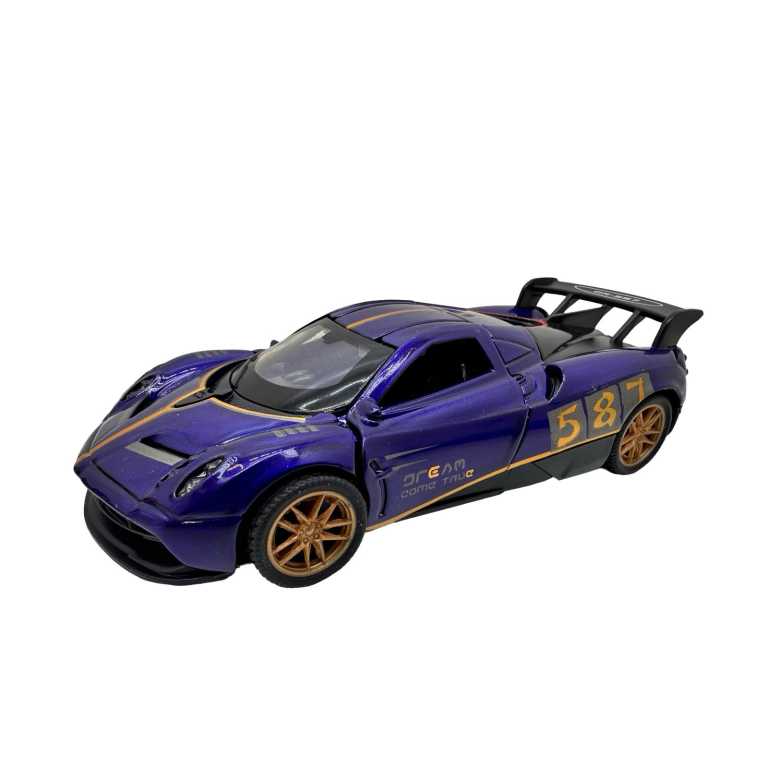 Macheta Pagani Huayra 1:38 replica metal usi deschise detalii interior mov