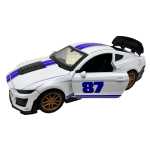 Macheta Ford Mustang Shelby GT500 1:38 alb usi capota portbagaj lumini sunete pull back - imagine 2
